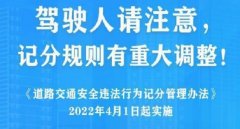 2022年4月1日新交規(guī)扣分標準，這些扣分項要注意了