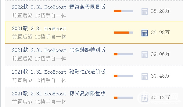 野馬多少錢 2022款新車售價(jià)36.98萬(wàn)元（分期首付15.65萬(wàn)）