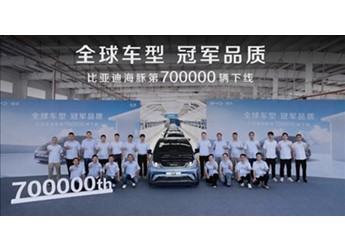 上市不到四年！比亞迪海豚第70萬臺(tái)正式下線