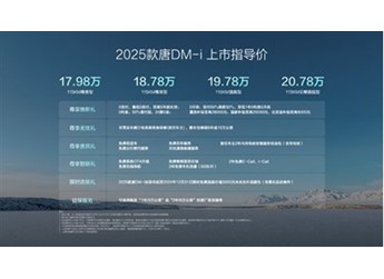 2025款唐DM-i上市售價17.98萬～20.78萬元，開創(chuàng)中大型SUV油耗4時代